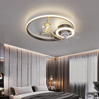 Modern Chandelier Ceiling Fan Without Blades Bedroom Lamp