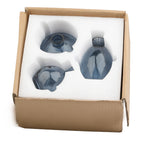 Gold-painted Transparent Colored Glass Vase