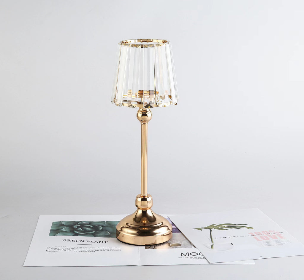 European Crystal Glass Candle Holder, Romantic Wedding, Home, Living Room, Meal