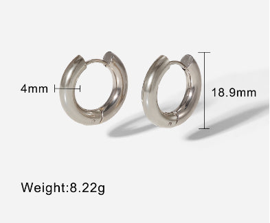 Ingrid Dual Tone Hoop Earring