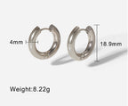 Ingrid Dual Tone Hoop Earring