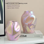 Gold Simple Ceramic Vase Home Flower Arrangement Ornaments