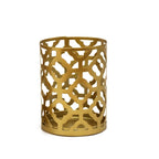 Creative Golden Geometric Hollow Wrought Iron Candle Holder