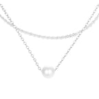 Gold Circular Double Layered Pendant Necklace