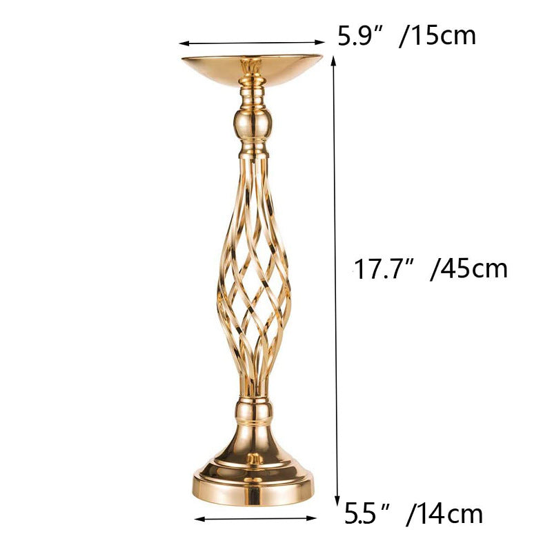 Table Candlestick Gold Iron Vase