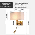 Hotel Study Chinese Creative Fabric Wall Lamp