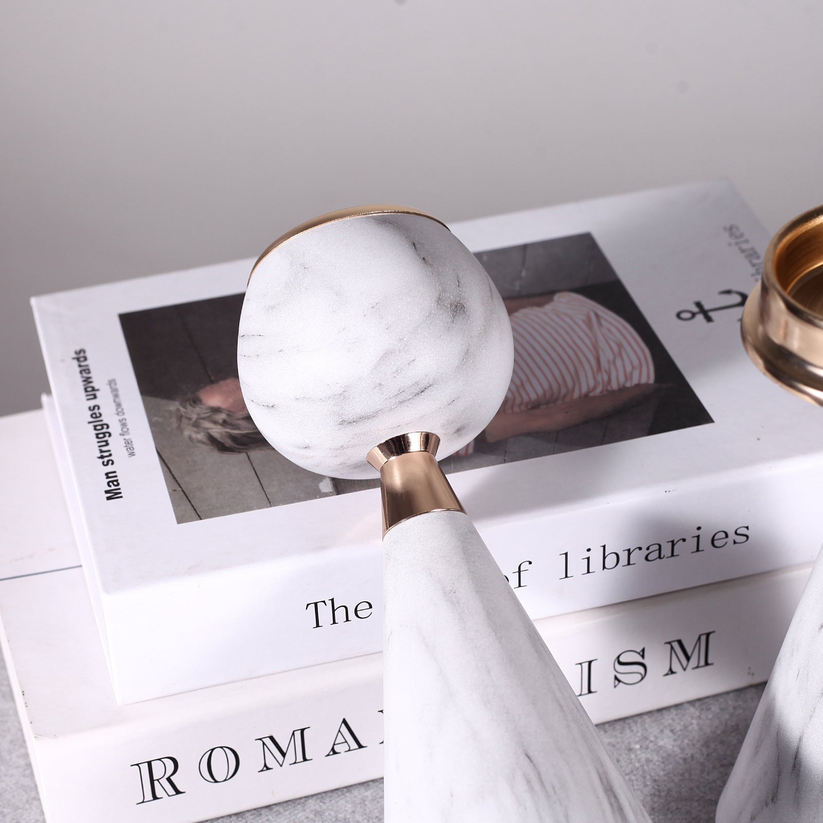 Modern Simple Table Model Home Living Room Marble Candle Holder Decoration